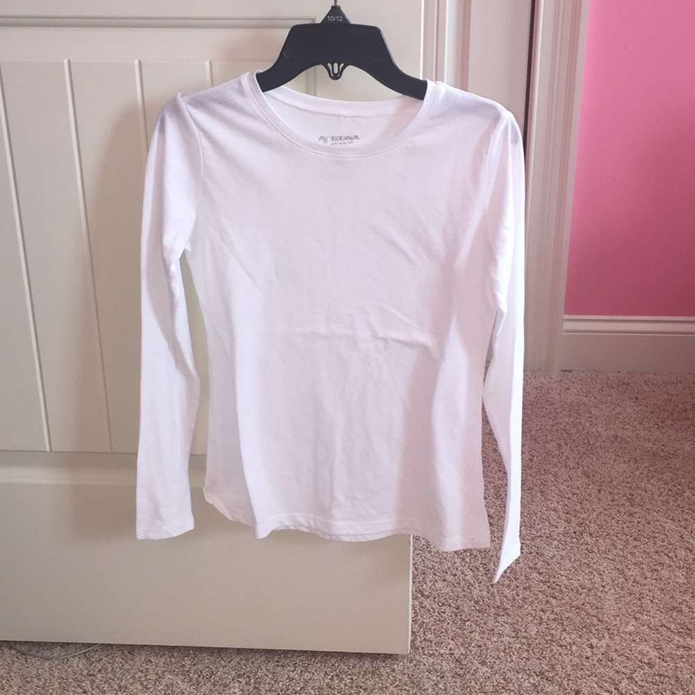 Kids White Long Sleeve Shirt
